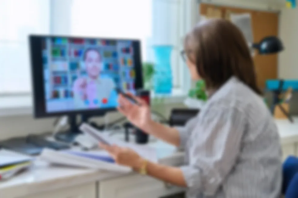 Online tutoring and teaching with a teacher and student in a virtual classroom