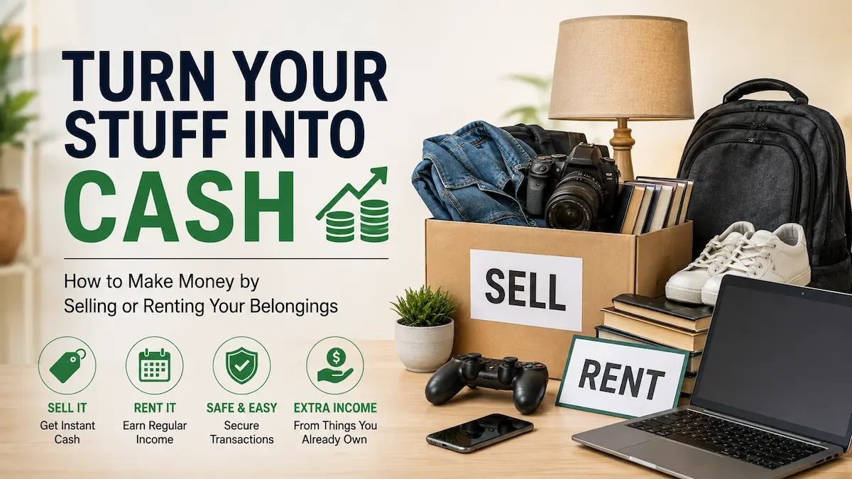 Turn Your Stuff Into Cash Sell or Rent Your Belongings